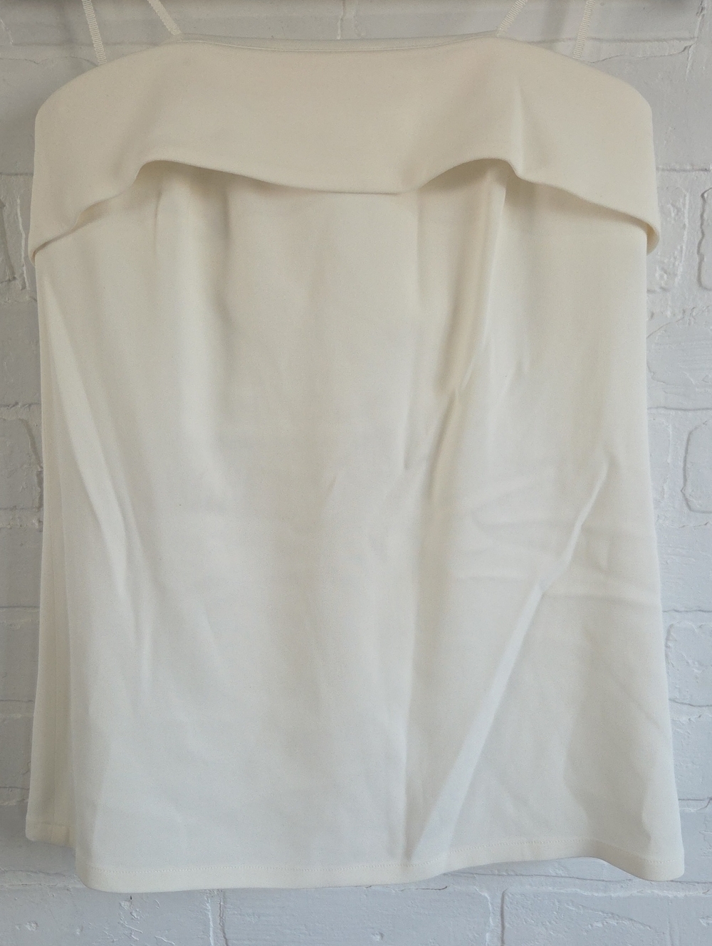 A.L.C. White Strapless Fold-Over Top